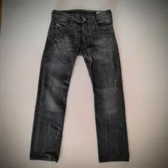diesel studs grunge denim w28 black y2k