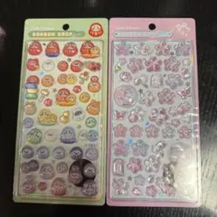 ボンボンドロップシール 新作 和柄 桜 だるま 2点セット