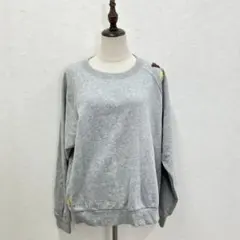 상태좋음 ✨GAP ギャップ トレーナー L 裏起毛 ワンポイント 刺繍 회색
