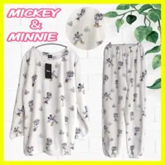 【新品】ディズニー ミッキー&ミニー ボアフリース 上下セット L
