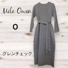美品☆Mila Owen コクーンシルエットワンピース　グレンチェック　サイズ0