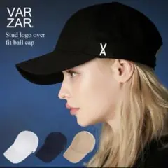 VARZAR(バザール)スタッズ ロゴ オーバーフィット ベースボール キャップ