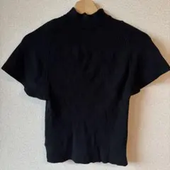 GRL 黒 ハイネック 半袖ニット Mサイズ