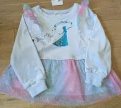 新品　120　アナ雪　キラキラ　ベロアプルオーバー　エルサ　ディズニープリンセス
