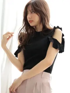 INGNI⭐︎フリルニット　ブラック