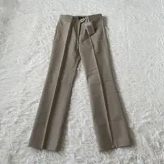 【未使用タグ付き 】HUMAN WOMAN ベージュ フレアパンツ　L