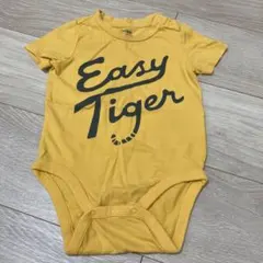 ベビー　80 半袖　ボディオール　黄色