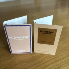 クロエ ノマド ニュイ デジプトとバーバリー ゴッデスのオードパルファムサンプル
