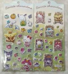 正規品2枚セット　サンリオ　ぷっくりシール　キティ　マイメロ　ポムポムプリン
