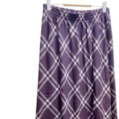 希少✨️C.D. Petites ロングスカート フレア チェック柄 パープル