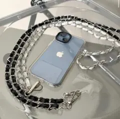 【新作】合皮チェーンモバイルストラップ