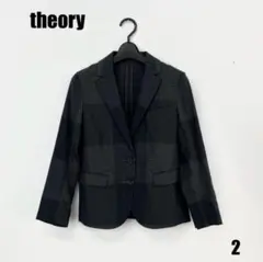 美品☆THEORY☆リネン テーラードジャケット☆スーツ☆0☆茶色☆春夏 