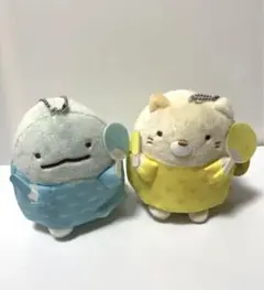 すみっこぐらし　とかげ　ねこ　推し活ボールチェーン付きぬいぐるみ