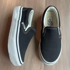 Vans スリッポン ブラック ホワイト 19.0cm 19cm シンプル
