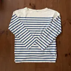 ボーダー 長袖 Tシャツ カットソー ブルー