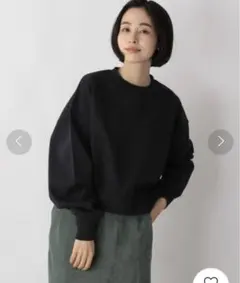 ウラケクルーネックプルオーバー 裏毛スウェット トレーナー ネイビー