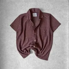 90s vintage tシャツ 開襟 ボルドー アメカジ シティーボーイ
