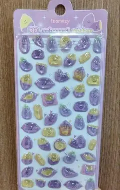 inamazy 3D embossed sticker さつまいも 芋 シール