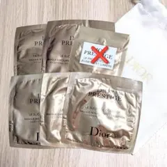 Dior Prestige トライアルセット ゴマージュ 計５パック　ポーチ付き