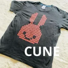 【CUNE】キューン 祭 うさぎ Tシャツ 黒 M