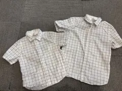 H&M チェック柄 半袖シャツ 2枚セット