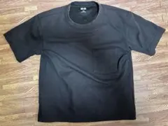 UNIQLO U コットンクルーネックTシャツ 140 ユニクロ　黒　ブラック