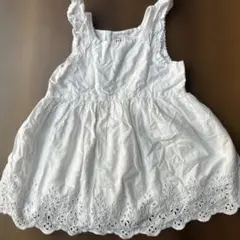 babyGAP 刺繍入り ホワイトワンピース 18-24ヶ月