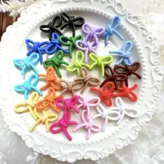 リボンビーズ D 15色×2個 30個セット 訳あり品