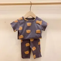 【新品未使用】韓国子供服　クマ柄　上下セット　パジャマ