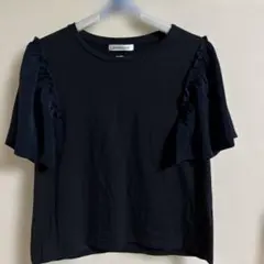 ANNA LUNA 半袖 Tシャツ フリル袖 Mサイズ 紺色のサムネイル