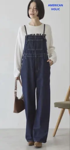 タグ付き　新品　試着のみ　デニムサロペット　Ｍ　ワンウォッシュ