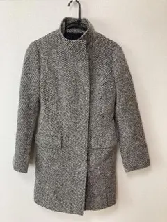 INDIVI ブラック・ホワイト ロングコート（40サイズ）