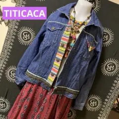 12-37❤️チチカカ デニムジャケット ブルゾン エスニック アジアンのサムネイル