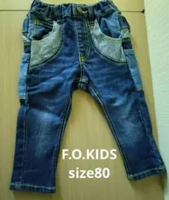 F.O.KIDS デニムパンツ サイズ80 ストライプ