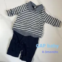 GAP baby ボーダーロンパース 0-3ヶ月