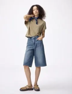 GU ジョーツ デニムハーフパンツ Mサイズ 357661のサムネイル