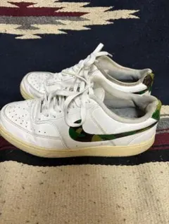 Nike コートビジョン　迷彩ホワイトレザー スニーカー