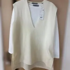 新品未使用品　ナノユニバース　ベスト✖️ロングTシャツ　アンサンブルセット