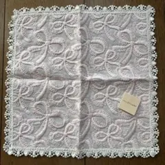 【新品未使用】　ジルスチュアート　ハンカチ　ピンク　リボン　刺繍　レース