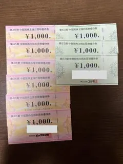 ビックカメラ コジマ　株主優待券 9000円分