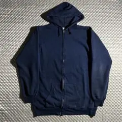 70s vintage USA 裏サーマルパーカー 青 フーディ