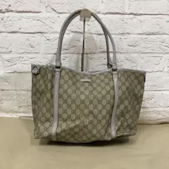 GUCCI グッチ　トートバッグ　GGスプリーム　紫　197953