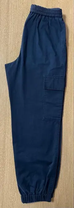 GUカーゴパンツ ゴムウエスト/ブラック/レディースS