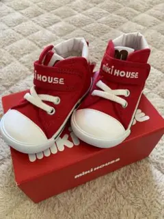 miki HOUSE ベビーシューズ赤 13cm 日本製