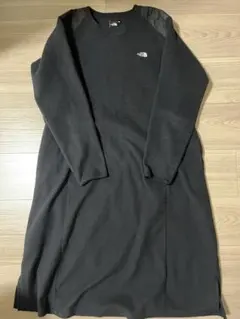 ノースフェイス授乳チャック付きフリースワンピース ブラック SM