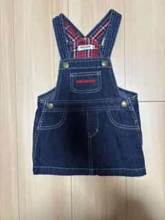 ミキハウス　デニムジャンバースカート　80cm