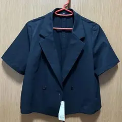 GU ハーフスリーブジャケット 09 BLACK Lサイズのサムネイル