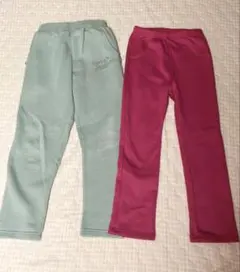 子供服　裏起毛　ズボン　パンツ　120 130 まとめ売り ピンク　グリーン①