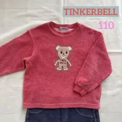 【ティンカーベル】トップス　トレーナー 110 女の子/日本製　赤系　クマ
