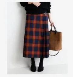 SLOBE IENA チェックキルトロングスカート サイズ36